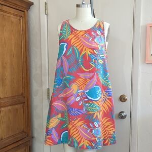 C&C California Colorful Tropical Midi Dress